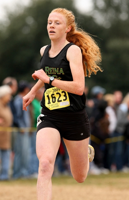 2009 CIF XC Girls D4-078.JPG - 2009 California CIF Cross Country Championships, Woodward Park, Fresno, California